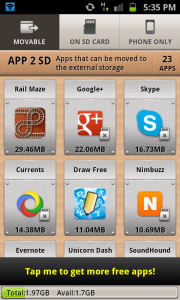 App 2 SD Main Interface