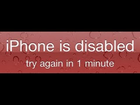 iPhone is disabled iPad is disabled iPod touch is disabled