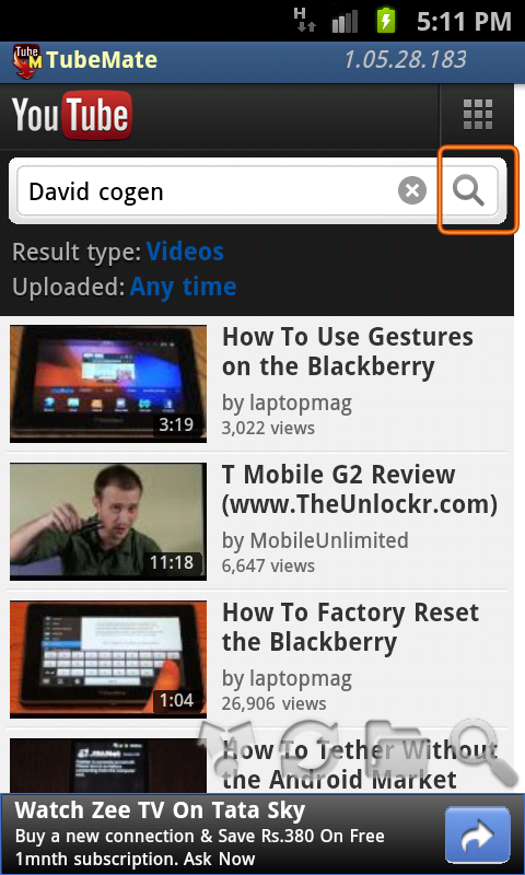 youtube download for android phones
