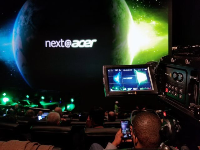 Blackmagic Camera Aimed at an IMAX Screen