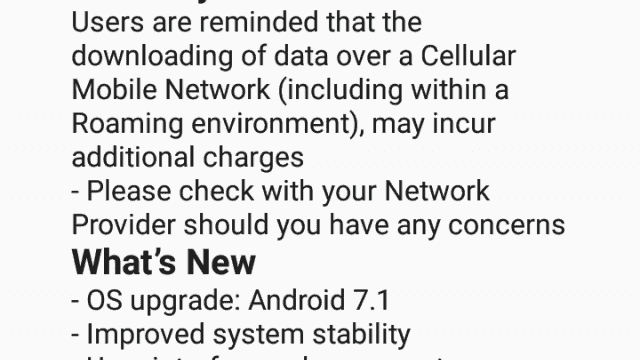 Android 7.1.1 Nougat Official Update