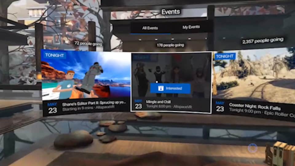 Oculus Go Facebook Events