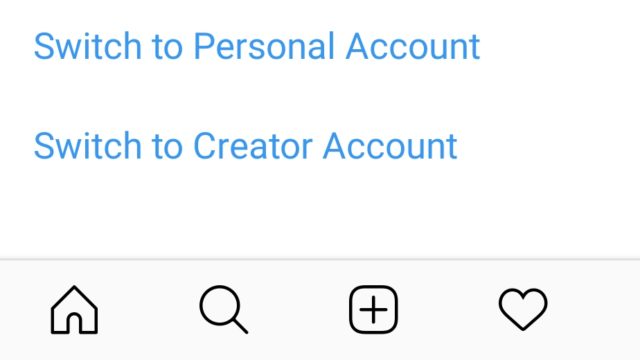 Switch to Instagram Creator Profile